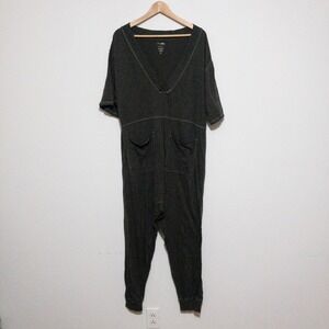 Natural Life Charlie Slouchy Boho Jumpsuit Womens S Green Oversize 100% Cotton